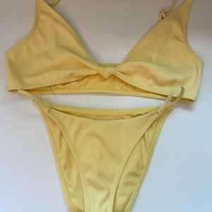 Pac Sun LA Hearts Yellow Bikini Set